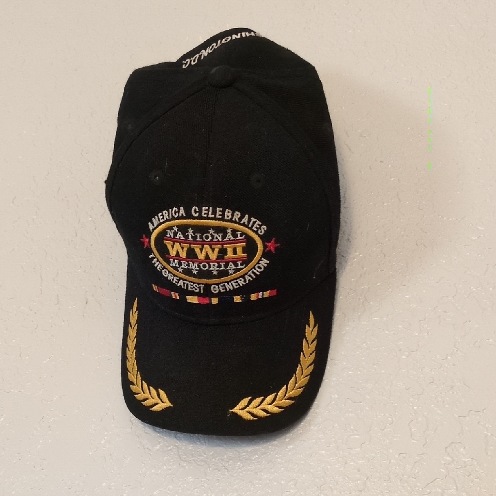 Old Glory Black Cap with Gold Embroidery